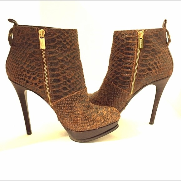 michael kors snakeskin booties